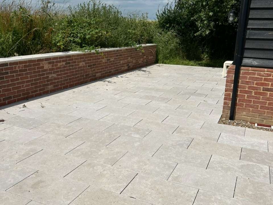 Outdoor living space with patio in Suffolk