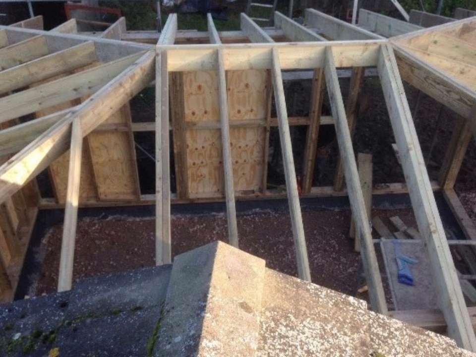 Roof extension frame build in Suffolk