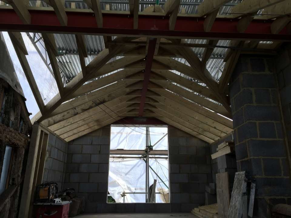 New roof structure underway in Suffolk