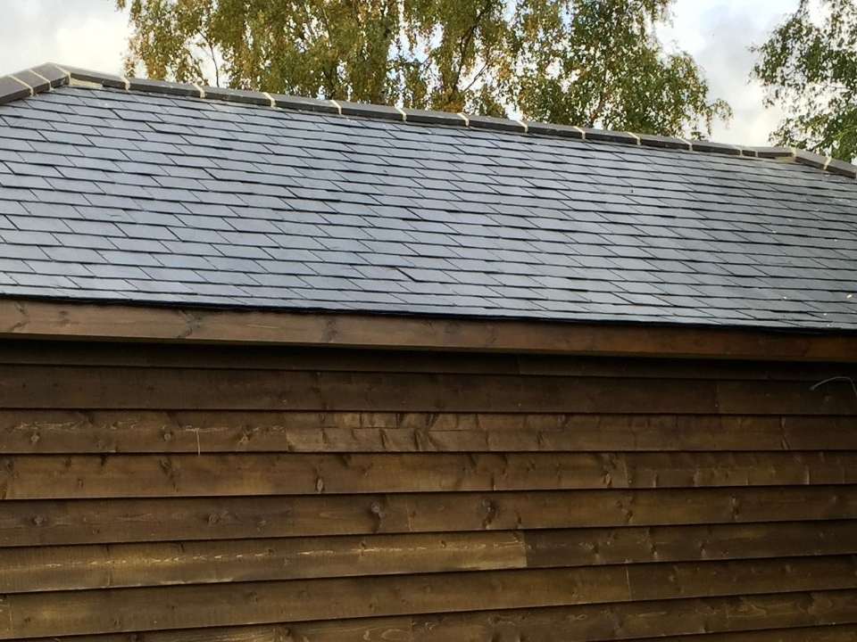 Finished slate roof in Suffolk
