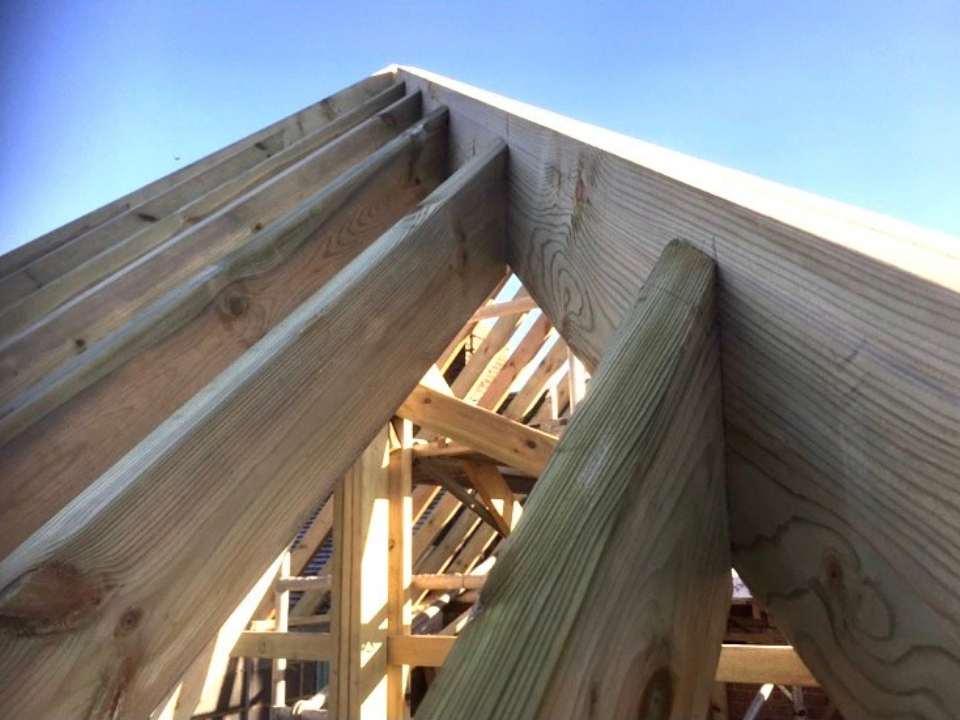 Timber rafters installation in Suffolk